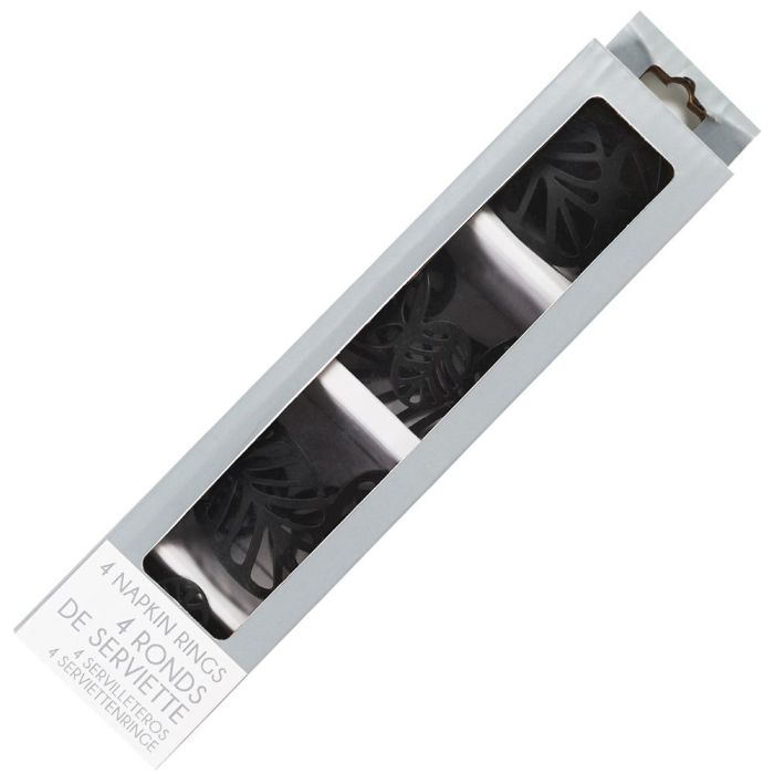 Home Deco Factory Juego de 4 Servilleteros Lounge Hojas 5x4 cm 1 Home Deco Factory Juego de 4 Servilleteros Lounge Hojas 5x4 cm 1