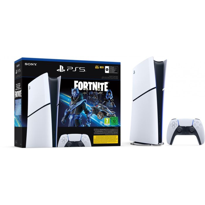 Sony PlayStation 5 Slim Digital Edition con Fortnite color negro y blanco 0 Sony PlayStation 5 Slim Digital Edition con Fortnite color negro y blanco 0