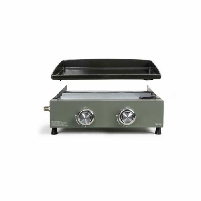 Plancha de gas Livoo 5000w con placa de acero esmaltado de 45,5 x 35,5 cm - DOC323 3