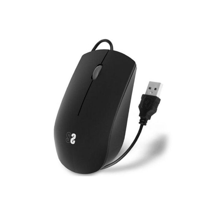 SUBBLIM Raton Business Silencioso con cable USB 1200 DPI Negro