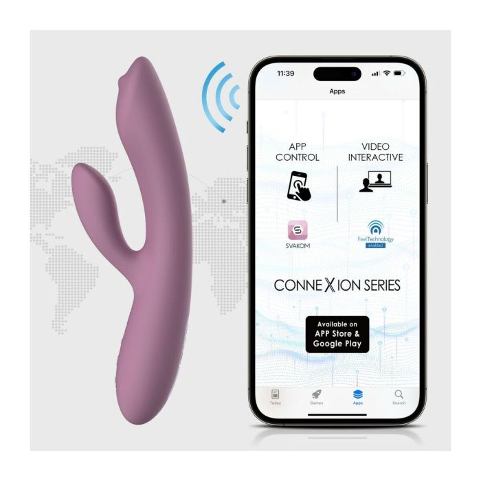 Vibrador Doble Estimulación Svakom Lila 18 Vibrador Doble Estimulación Svakom Lila 18