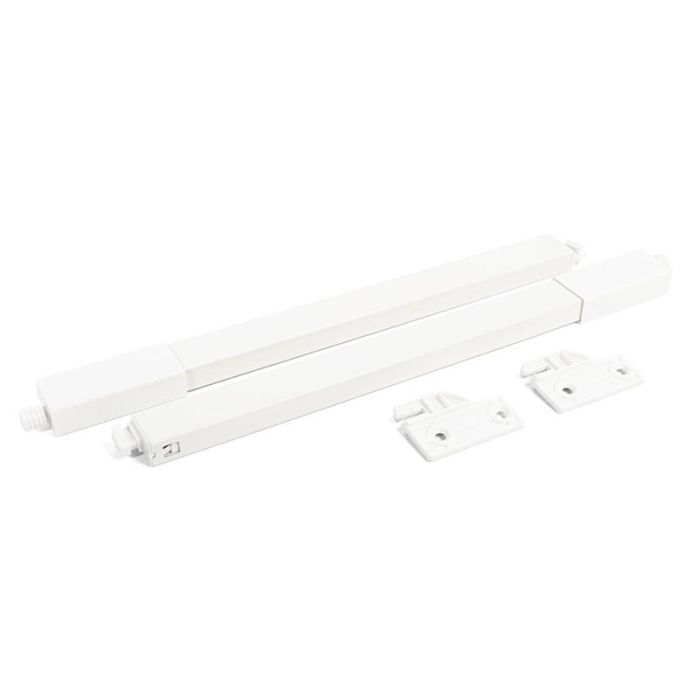 Herrajes Alk Juego de Varillas Rectangulares para Cajón Qube Acabado Blanco Medida Cajón 400