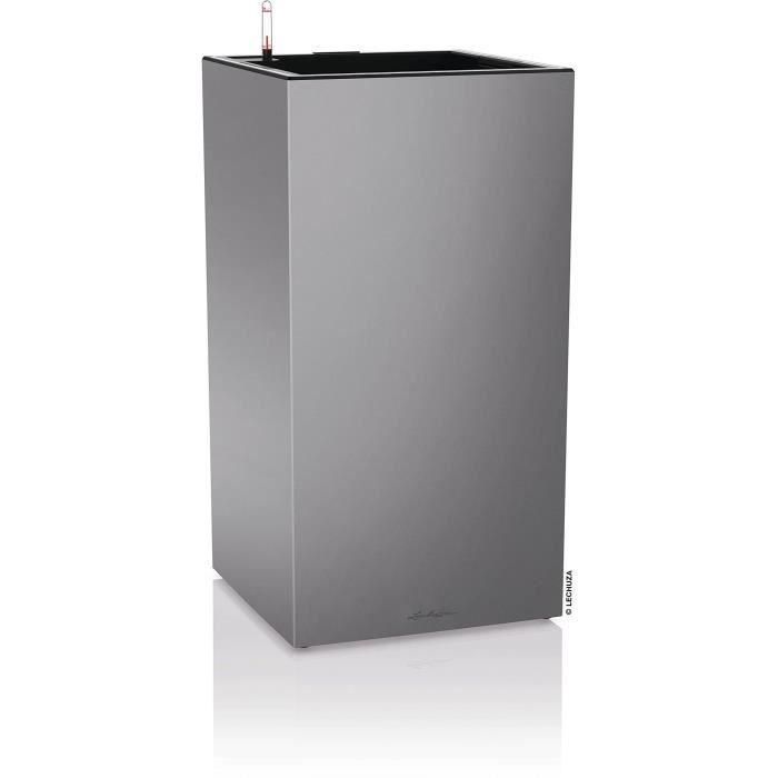 Macetero LECHUZA Canto Premium Column 40 - kit LED completo, plata metalizado Macetero LECHUZA Canto Premium Column 40 - kit LED completo, plata metalizado