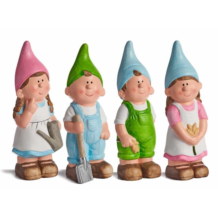 Duende de Cerámica 50 cm - Colores Vivos Azul, Verde, Rosa, Blanco - Ibergarden (4 Unidades) 1 Duende de Cerámica 50 cm - Colores Vivos Azul, Verde, Rosa, Blanco - Ibergarden (4 Unidades) 1