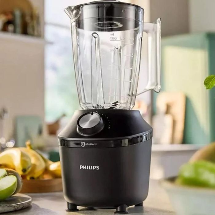 Philips Batidora De Vaso 600 W, 2 Litros Pica Hielo + Botella Portatil Negra 2 Philips Batidora De Vaso 600 W, 2 Litros Pica Hielo + Botella Portatil Negra 2