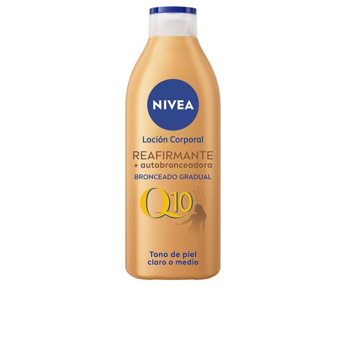 Nivea Q10+ Reafirmante + Autobronceadora Loción Corporal 400 mL