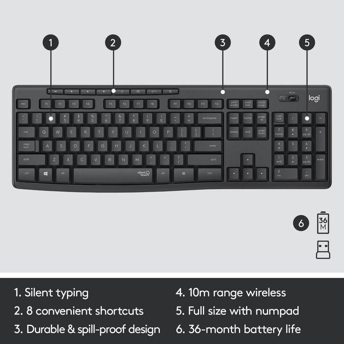 Logitech MK295 Silent Wireless Combo, English 13 Logitech MK295 Silent Wireless Combo, English 13