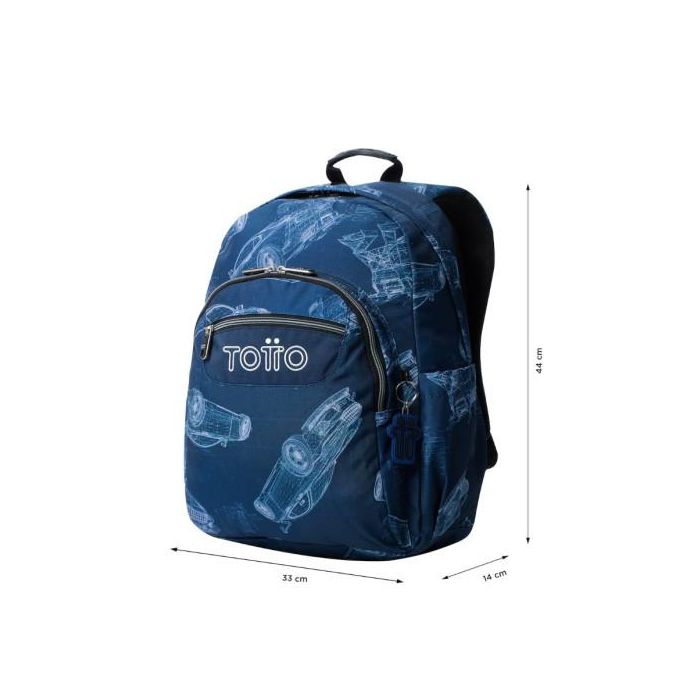 Totto Mochila Acuareles Blueprint 20L, Convertible en Carro, 33x44x14 cm, MA04ECO021-2426N-0JJ 2