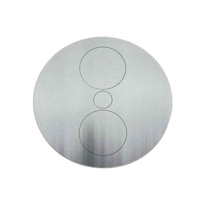 Bachmann TWIST Módulo Embutir 2 Tomas Acero Inoxidable para Oficina, Cocina y Hogar