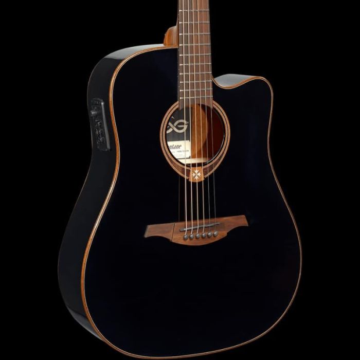 LAG Guitarra Acústica Dreadnought Cutaway Tramontane 118 A/E Electroacústica Negra Brillante 0 LAG Guitarra Acústica Dreadnought Cutaway Tramontane 118 A/E Electroacústica Negra Brillante 0