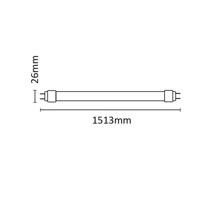 Asalite ASAL-0078 Tubo LED de Vidrio G13 22W 2200 Lm 3000K Blanco Cálido IP20 6