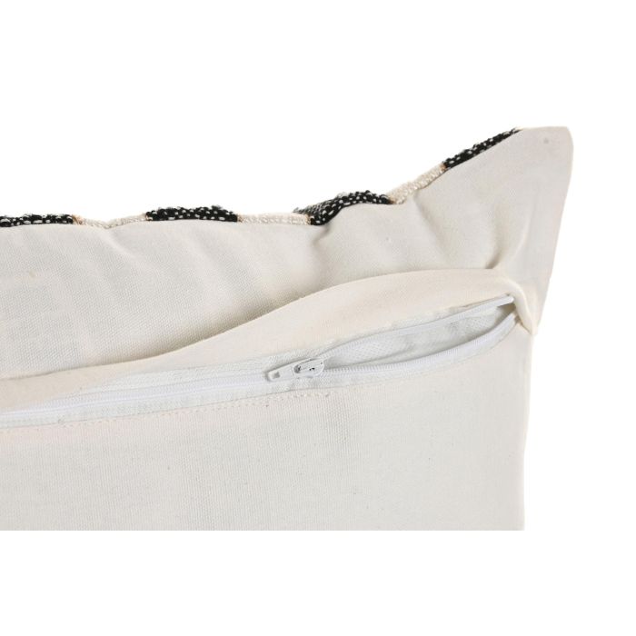Cojin Tradicional DKD Home Decor Blanco Negro 45 x 45 cm (2 Unidades) 3