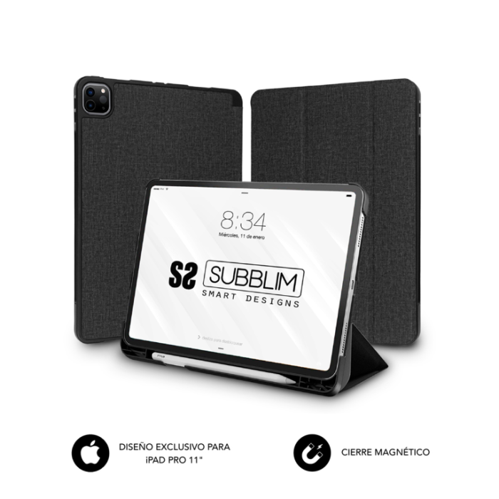 SUBBLIM Funda Shock Case para iPad Pro 11” 2021/20/18 Negro con Protección Anti-Caídas y Múltiples Ángulos de Visión SUBBLIM Funda Shock Case para iPad Pro 11” 2021/20/18 Negro con Protección Anti-Caídas y Múltiples Ángulos de Visión