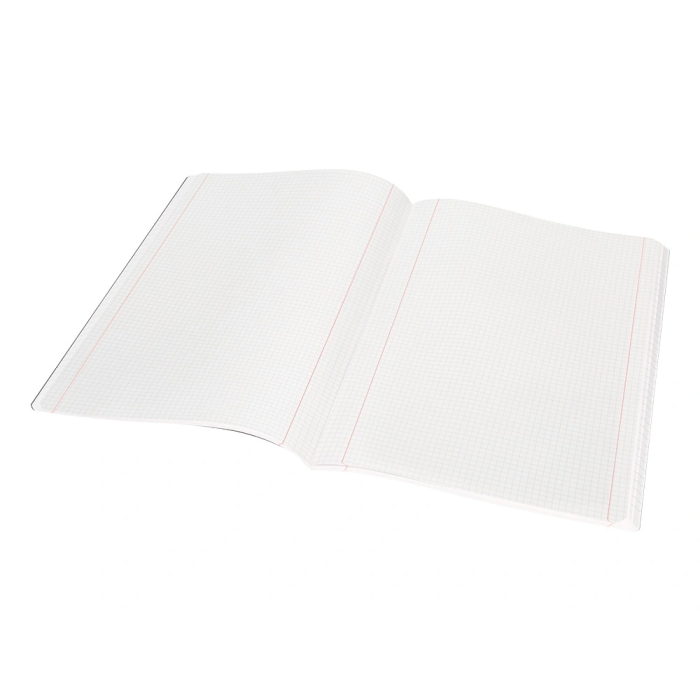 Liderpapel Libreta tapa negra A4 80 hojas 60gr cuadro 5mm con doble margen 7