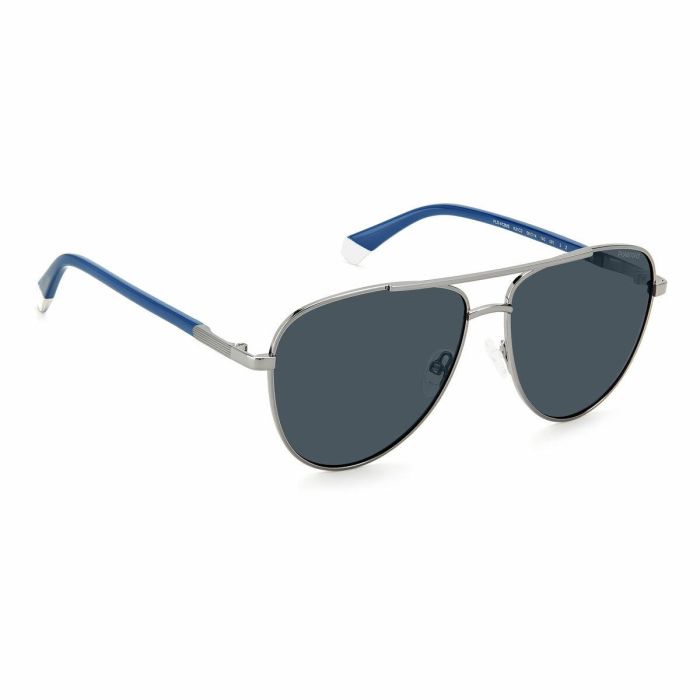 Polaroid PLD 4126/S Gafas de Sol para Hombre - Aviador, Montura Acero Inoxidable, Cristal 58 mm, Patillas 140 mm 2