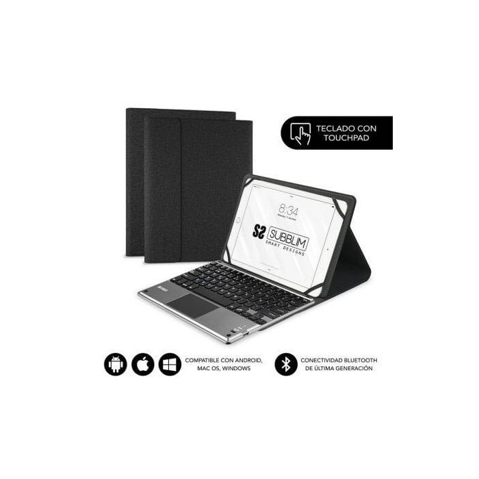 SUBBLIM Funda con Teclado Bluetooth Touchpad KeyTab Pro 9,6" a 10,8" TOUCHPAD Negra 0 SUBBLIM Funda con Teclado Bluetooth Touchpad KeyTab Pro 9,6" a 10,8" TOUCHPAD Negra 0