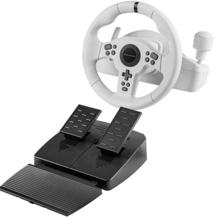 Mars Gaming Volante MWHRSXONEW Blanco con 270° de Rotación y Compatibilidad Multiplataforma para PC y Consolas 2