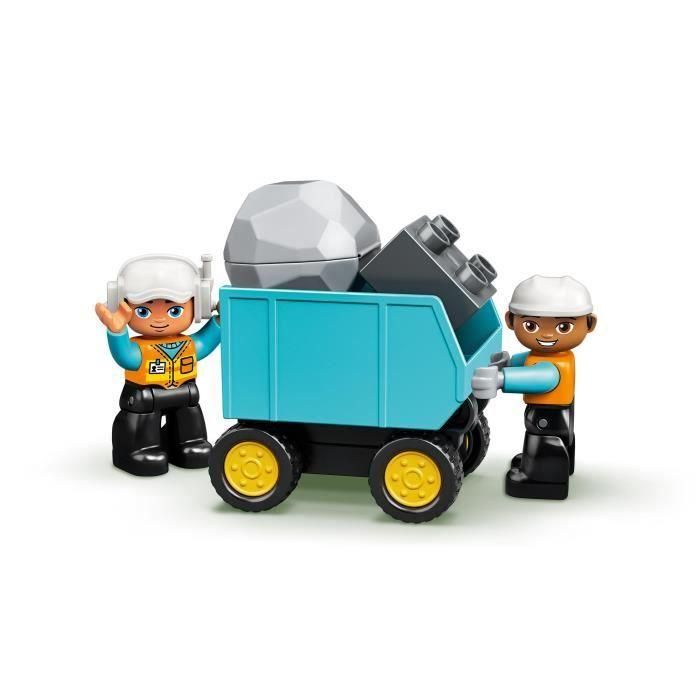 Lego 10931 Set de Construcción Duplo Camión y Excavadora con Orugas, Incluye 2 Figuras de Trabajadores para Niños +2 años 2