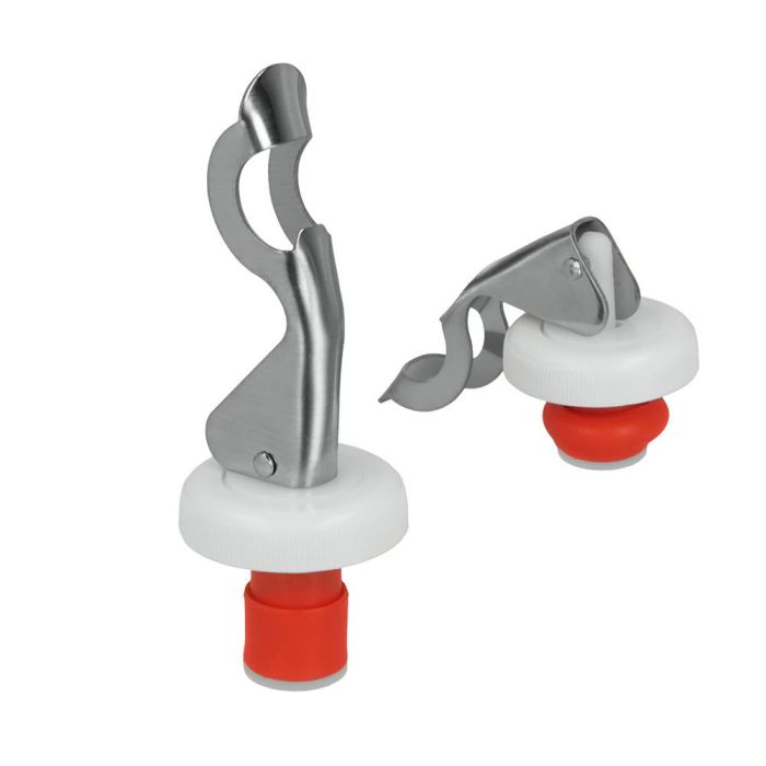 Metaltex Stop - Set de 2 Tapones de Expansión con Descapsulador, Leva de Acero Inoxidable