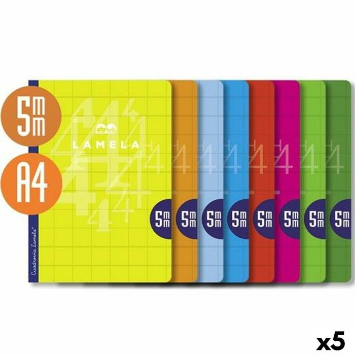 Cuaderno Lamela Multicolor A4 (5 Unidades) 0 Cuaderno Lamela Multicolor A4 (5 Unidades) 0