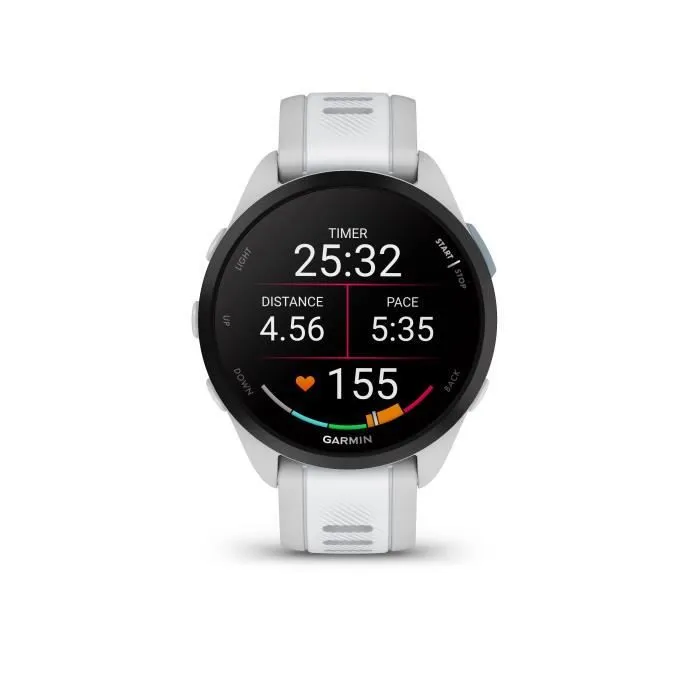 Garmin Forerunner 165 Reloj GPS Conectado 1.2 Pulsera Blanca y Gris Claro GAR1709167173226 1