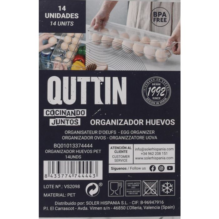 Organizador de Huevos Quttin 14 Unidades (12 Unidades) 11 Organizador de Huevos Quttin 14 Unidades (12 Unidades) 11