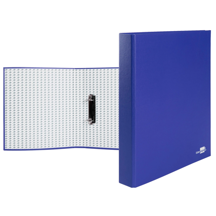 Liderpapel Carpeta de 2 anillas 25mm Folio Carton Forrado Plastico Azul 1