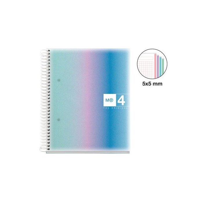 Bloc Miquelrius Aurora Notebook 4 Micro.Tapa Pp A5 120H 70Gr Cuadric.5X5 Santorini