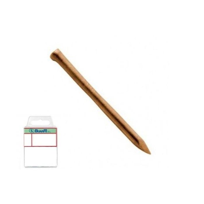 DUVER Puntas Clavo de Acero con Cabeza Cónica Cobreada | Presentación Blister 1.5x25