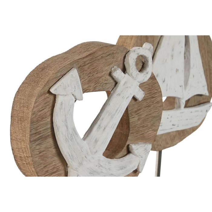 Figura Decorativa Home ESPRIT Blanco Natural Ancla Barco Mediterráneo 19 x 10 x 38 cm (2 Unidades) 2 Figura Decorativa Home ESPRIT Blanco Natural Ancla Barco Mediterráneo 19 x 10 x 38 cm (2 Unidades) 2