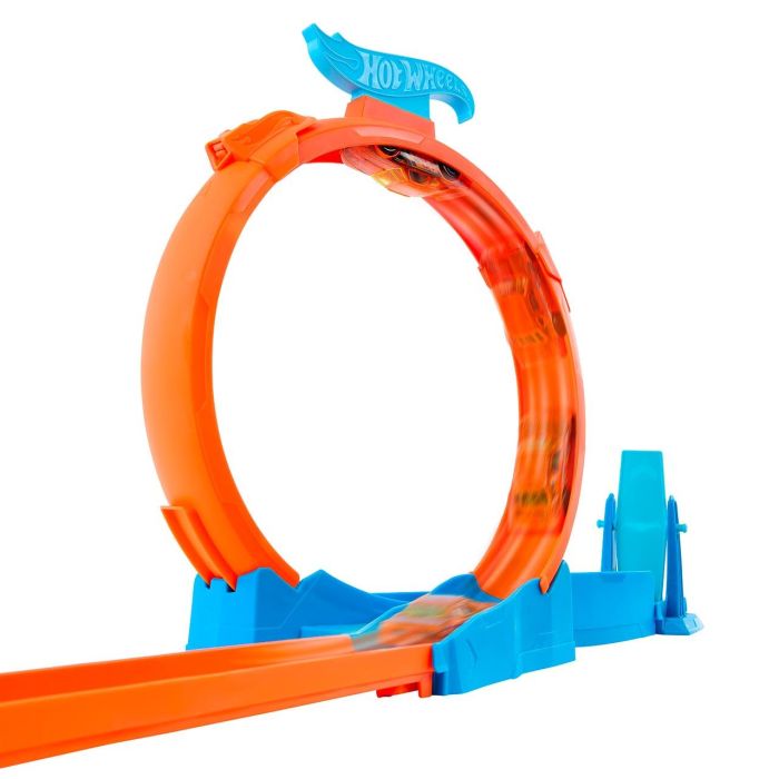 Hot Wheels Jdw39 Pista Triple Loop Track Creator Set con Lanzador, Impulsor y Coche Metálico 1:64, Múltiples Configuraciones +6 Años 2 Hot Wheels Jdw39 Pista Triple Loop Track Creator Set con Lanzador, Impulsor y Coche Metálico 1:64, Múltiples Configuraciones +6 Años 2