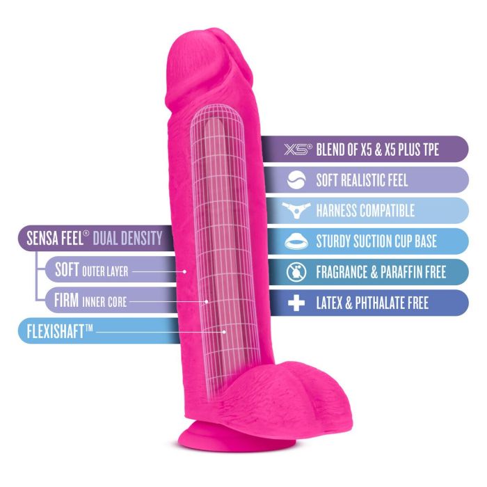 Dildo Blush Au Naturel Rosa Ø 6,2 cm 4