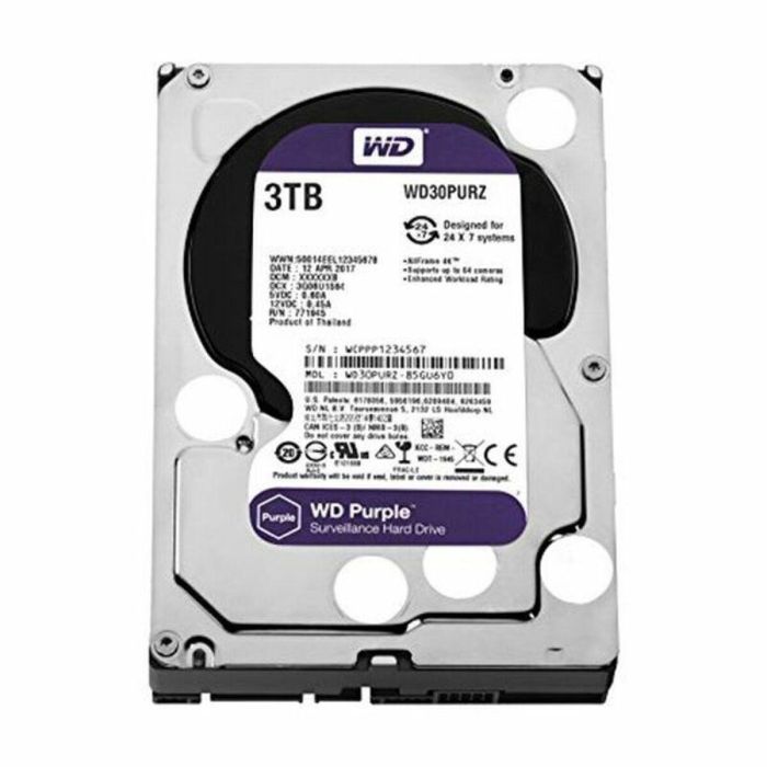 Disco Duro Western Digital SATA PURPLE 3,5" 6 Disco Duro Western Digital SATA PURPLE 3,5" 6