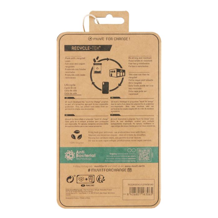 Funda Muvit Recycletek Antibacteriana Apple Iphone 3 Funda Muvit Recycletek Antibacteriana Apple Iphone 3