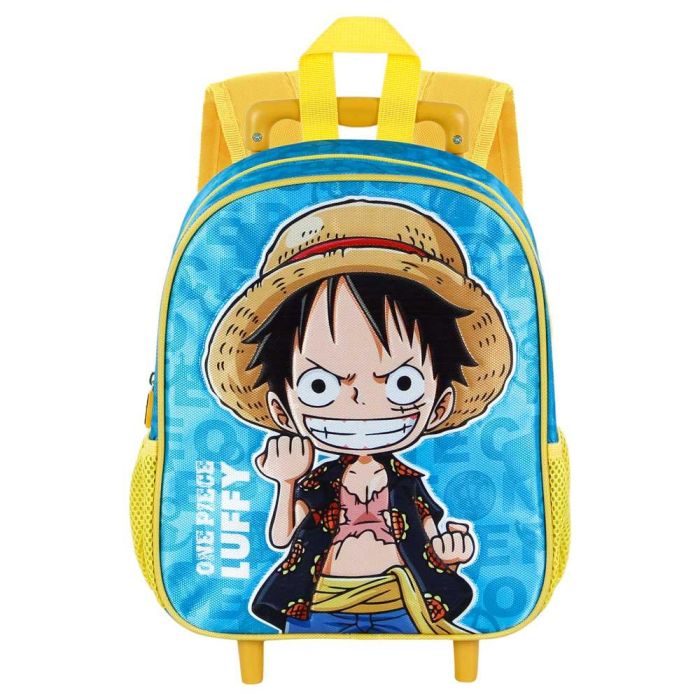 Mochila con Ruedas Pequeña Monkey One Piece Azul 1 Mochila con Ruedas Pequeña Monkey One Piece Azul 1