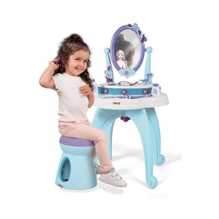 Smoby Tocador 2 en 1 Frozen Elsa y Anna - Mesa Vestidor Infantil con Diseño Temático y Colores de Disney, Práctico y Compacto 1 Smoby Tocador 2 en 1 Frozen Elsa y Anna - Mesa Vestidor Infantil con Diseño Temático y Colores de Disney, Práctico y Compacto 1