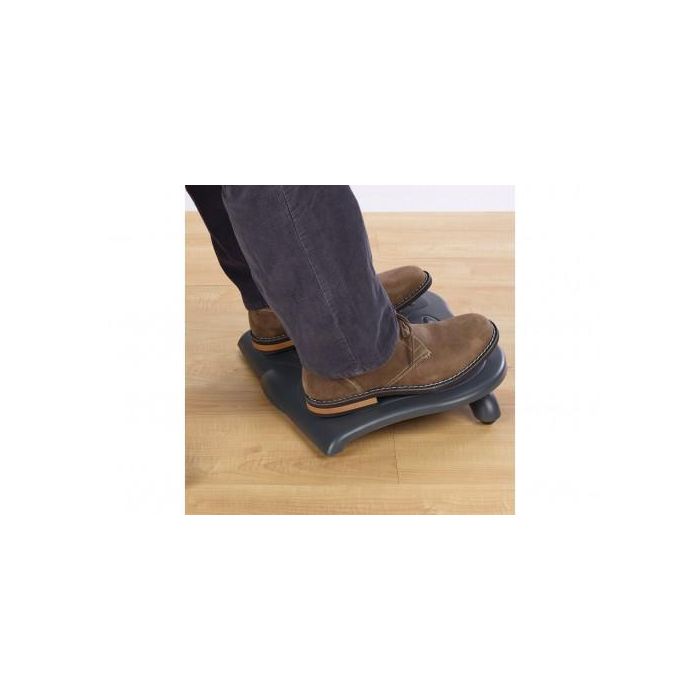 Kensington Reposapiés Solesaver Ergonómico con 3 Alturas e Inclinación Ajustables, Superficie Antideslizante, Negro, 450x350 mm 3