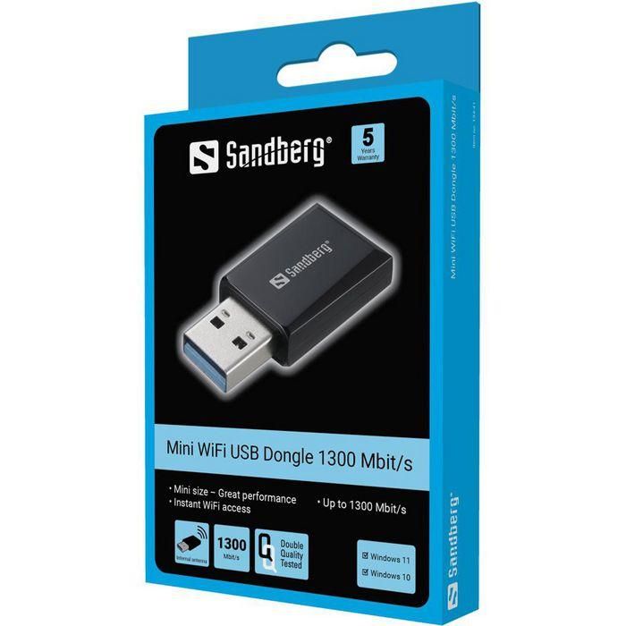 Sandberg Mini Wifi Dongle 1300 Mbit/s 4 Sandberg Mini Wifi Dongle 1300 Mbit/s 4