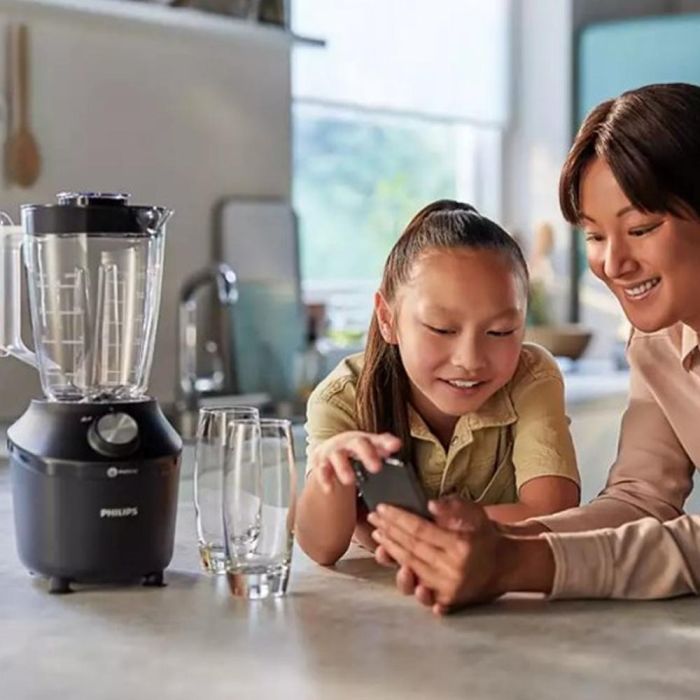 Philips Batidora De Vaso 600 W, 2 Litros Pica Hielo + Botella Portatil Negra 3 Philips Batidora De Vaso 600 W, 2 Litros Pica Hielo + Botella Portatil Negra 3