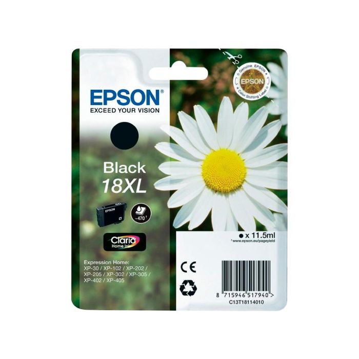 Ink-Jet Epson 18XL Negro Expression Home Xp-102 Xp-205 Xp-305 Xp-405 Capacidad 470 Pag 1