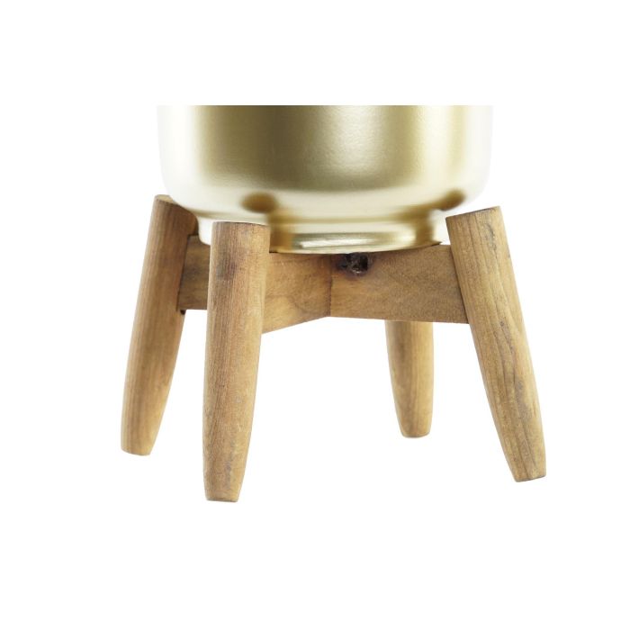 DKD Home Decor Macetero Glam Dorado Marrón Metal y Madera 18.5x18.5x22 cm Pack de 4 unidades 1 DKD Home Decor Macetero Glam Dorado Marrón Metal y Madera 18.5x18.5x22 cm Pack de 4 unidades 1