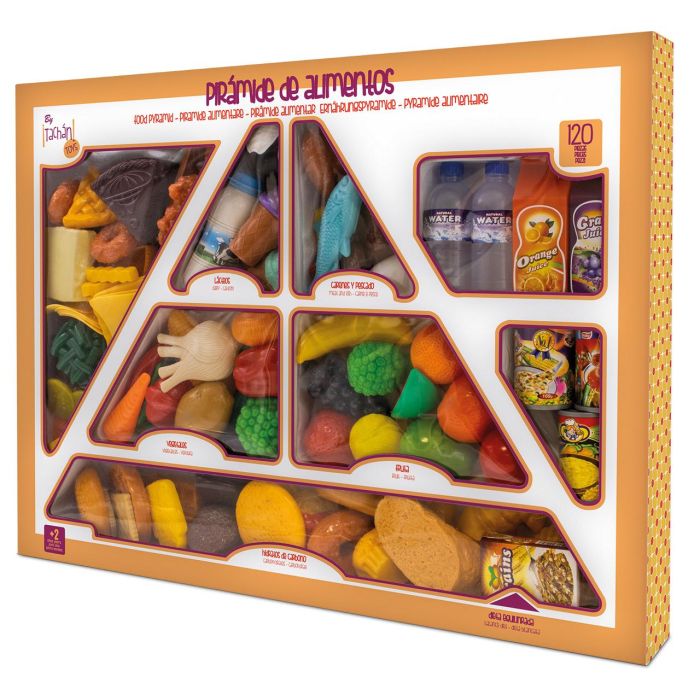 Tachan Pirámide Alimenticia 120 Piezas Set de Alimentos Educativos para Juego de Cocina Infantil Aprender Hábitos Saludables Niños +3 Años 1