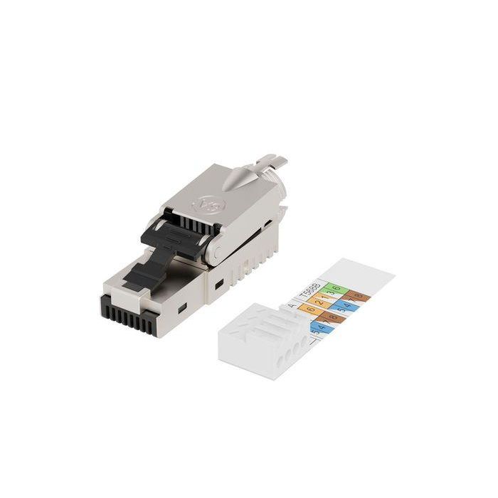 Lanview Conector RJ45 FTP Cat6a para Conductor Sólido/Trenzado AWG22-23 para Instalaciones Apantalladas y No Apantalladas 1