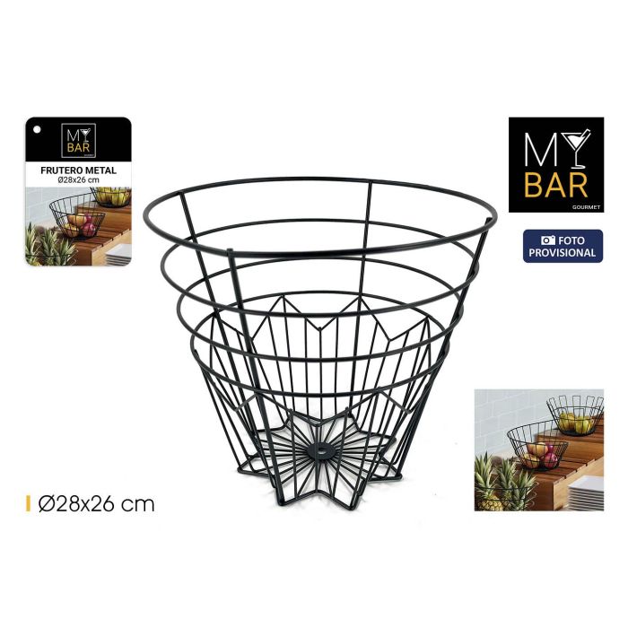 Frutero de metal My Bar 28x26 cm - Inde (8 Unidades) Frutero de metal My Bar 28x26 cm - Inde (8 Unidades)