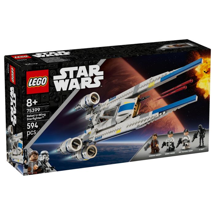 Lego Star Wars 75399 Caza Estelar Ala-U de la Alianza Rebelde Andor Set de Construcción para Niños de 8 Años en Adelante