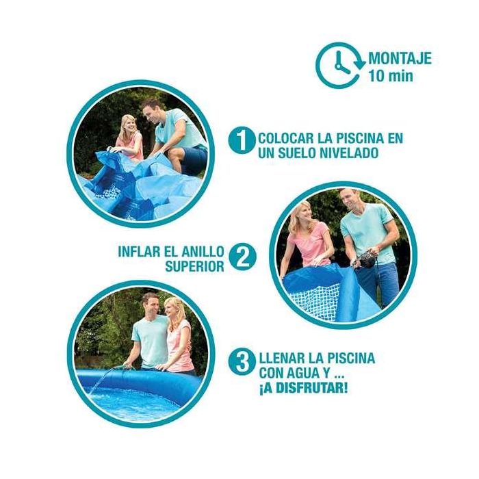 Piscina hinchable redonda easy set (capacidad 1942 litros) (+ 6 años) 244x61 cm 12