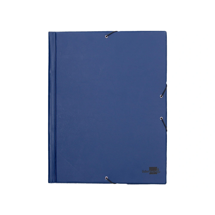 Liderpapel Carpeta Tres Solapas Plástico Folio Color Azul con Gomas 1 Liderpapel Carpeta Tres Solapas Plástico Folio Color Azul con Gomas 1