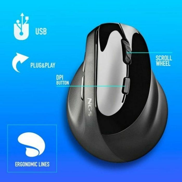 Ratón Ergonómico Inalámbrico NGS EVO Moksha/ Batería recargable/ Hasta 2400 DPI 11 Ratón Ergonómico Inalámbrico NGS EVO Moksha/ Batería recargable/ Hasta 2400 DPI 11