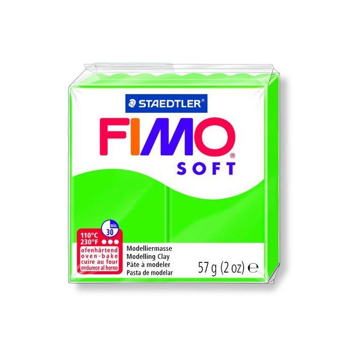 Staedtler FIMO Soft Pasta de Modelar, 57g, Color Verde Tropical, Suave y Fácil de Mezclar, Ideal para Toda la Familia