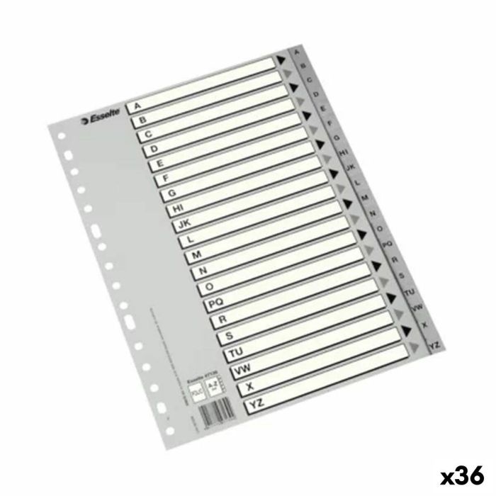 Separadores Esselte Abecedario Gris A4 (36 Unidades) Separadores Esselte Abecedario Gris A4 (36 Unidades)